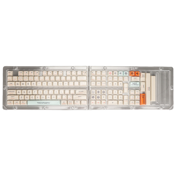 Tastatur Keycaps Orange Blå Beige 128 Taster PBT Tema XDA Høyde Sublimering Utransparent DIY Keycap for Mekanisk Tastatur