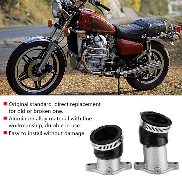 2 stk. aluminiumforgasser innsugsrør for Honda CX500 1978-1982