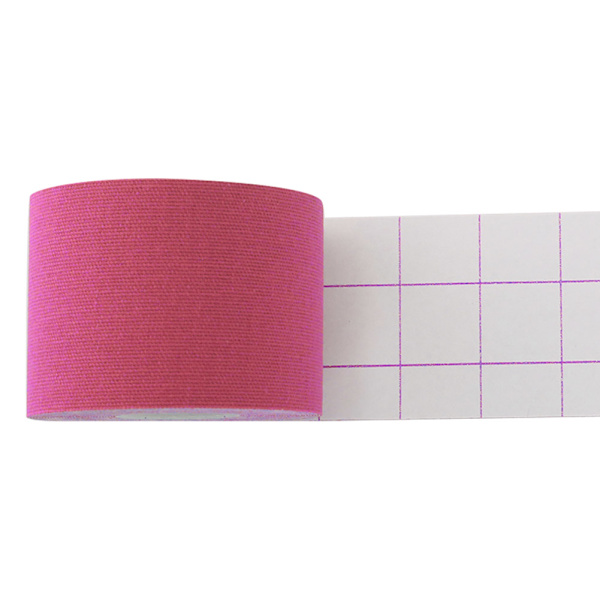 5cm*5m Bomullsstrapping for Muskelskader Elastisk Lim Sport Tape Rosa