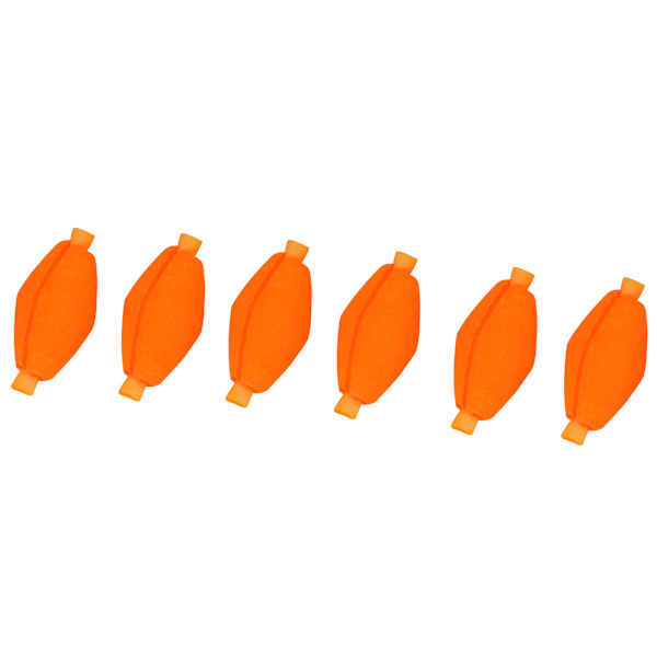 6 st/set Flugfiskeboj Bobbers Skum Flytstrikesindikator Fiskeredskap Orange