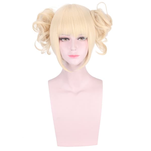 Mjölkblond cosplayperuk festblond peruk perukset damperuk