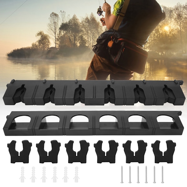 ABS Plast Fiske Stang Display Stativ Festing Oppbevaring Holder Tackle