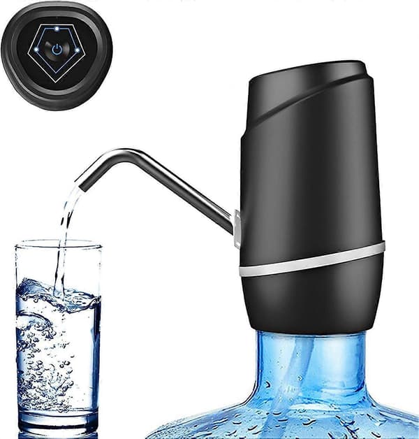 Elektrisk vattendispenser bärbar universal USB-laddningsbar vattenflaskpump för 2-5 gallon