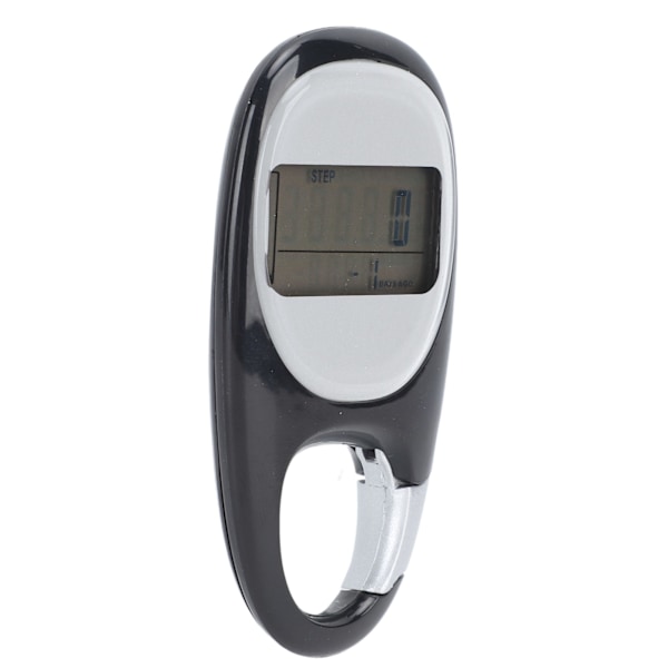 Walking Stegräknare Multifunktionell Memory Clip On Step Counter för resor Bergsbestigning Sport Svart