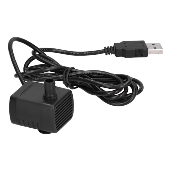 Vattenpump USB-plugg Fish Tank Micro Cirkulationsenhet med sugkopp DC5V 120L/H 50cm Lyft