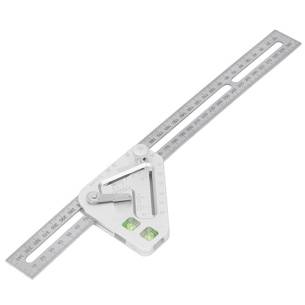 Flexibel Silver Triangel Linjal med Vattenpass