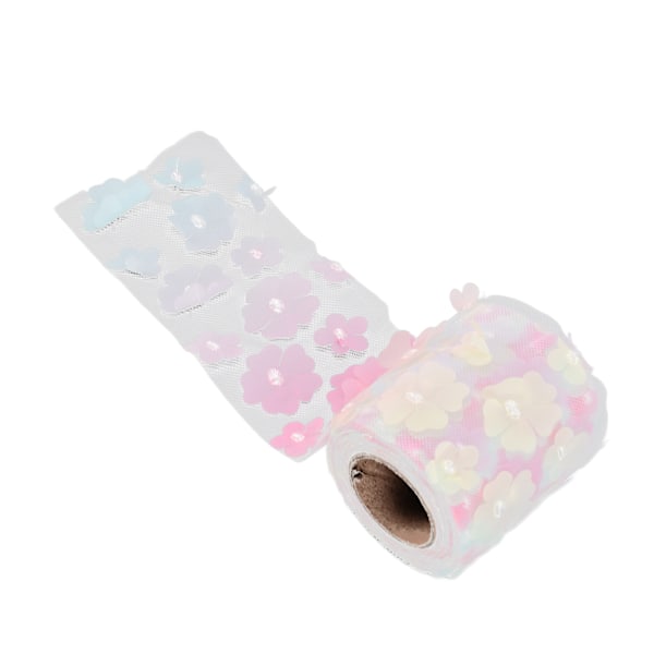 Blommor Tyllrullar 8cm 10yd Utsökt Ljus Vacker DIY Flexibel Bred Användning Tyllrulle Spole Tyg Gradient Rosa Gul
