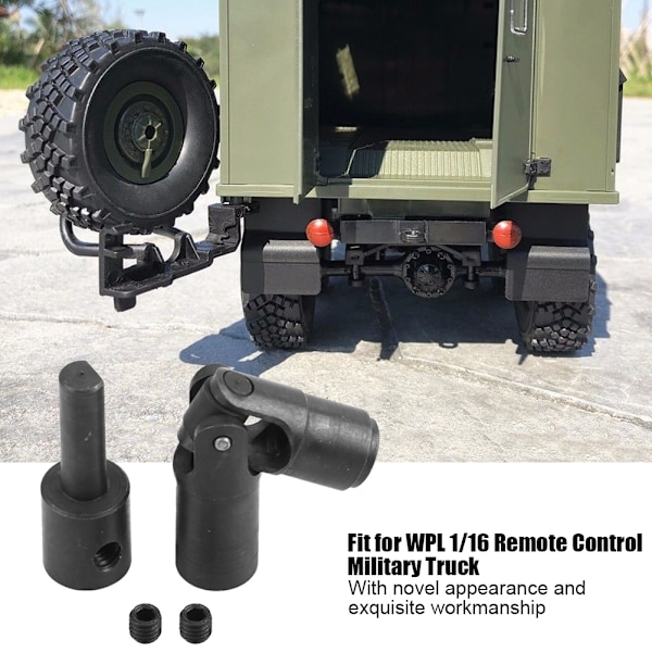 Metall bakre drivaxel CVD transmissionsaxel för WPL 1/16 fjärrkontroll militär lastbil