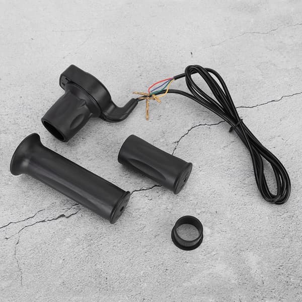 24V Half-Twist Throttle Assembly 4-Wire Hand Grip Cable Kit for Electric Scooter with Indicator