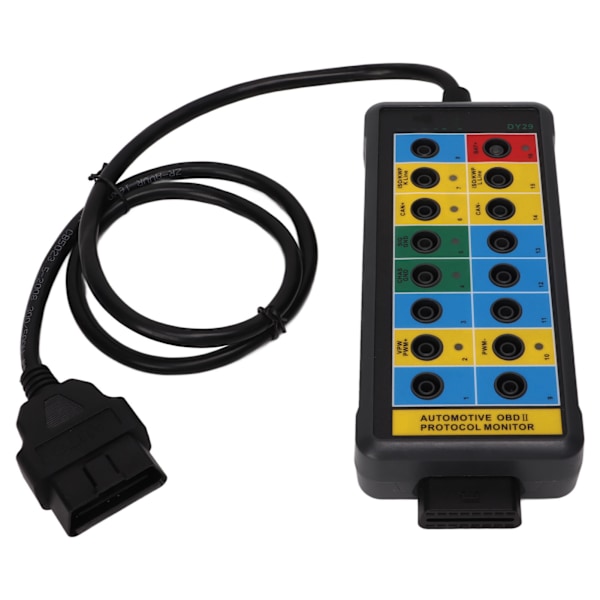 16 Pin OBDII Protocol Detector Snabb detektering Enkel åtkomst till övervakningssignaler OBD2 Breakout Box