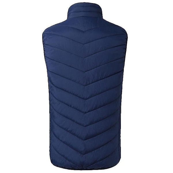 Vinterns herr USB-uppvärmda elektriska väst - Royal Blue, storlek 2XL
