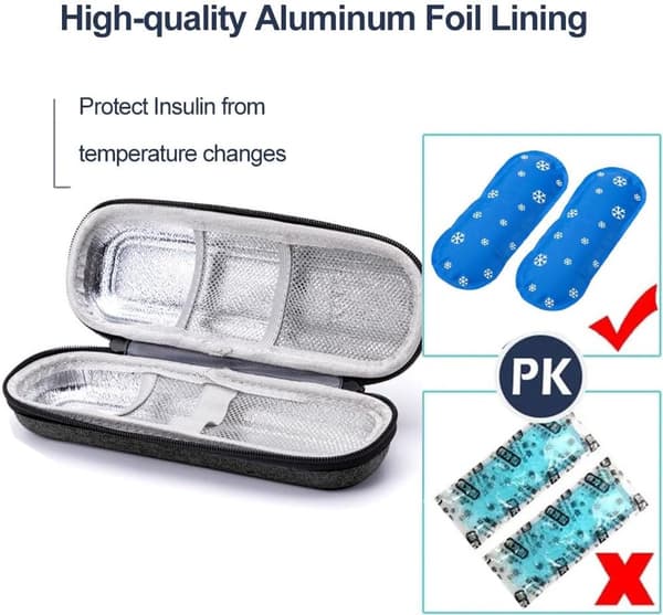 4-pack - Kylpåsar - Insulingelpåsar - Isolerade kylpåsar - Blå - 18*6,5 cm[LD]