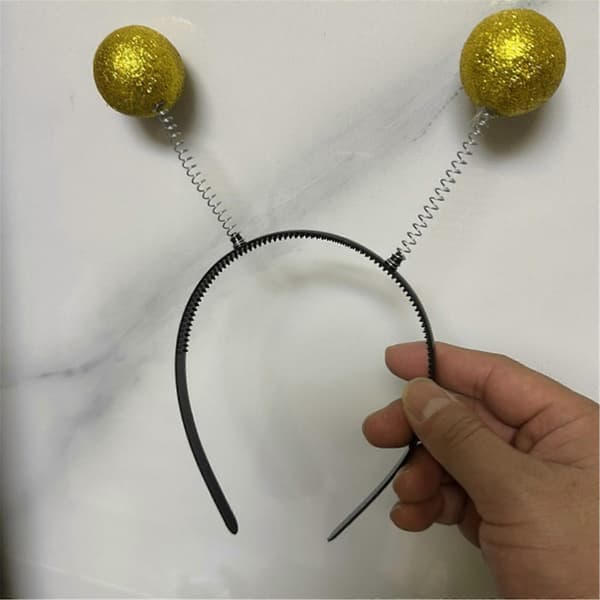 Bedårende Antennehodeplagg Ball Bursdag Hårringer Morsomt Hodeplagg Tegneserie Alien Antennehår Hodeplagg Sølv Gold