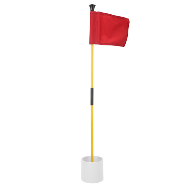 Golflippu Lippuaukkosetti Mini Putting Greenille Lipunvarsi Pihaharjoittelu Tarvikkeet Kannettava 2-osainen Irrotettava Punainen