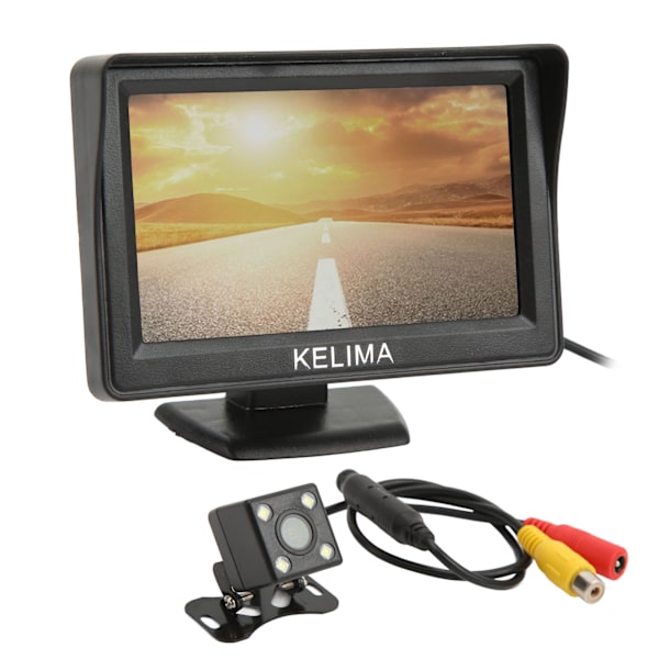4LED Backup Kamera 4.3in Bagudsyn Monitor Kit 120° Bred Vinkel IP68 Vandafvisende Nattesyn til Bil Lastbil SUV