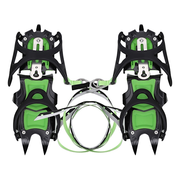 Et par BRS-S1A lysegrønne 14 lange tenner anti-skli ispigger sko grep pigger crampons for fotturer klatring