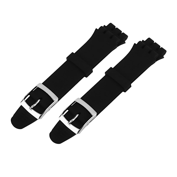 2 kpl Pehmeä Silikoninen 17mm19mm Ranneke Kellon Rannekkeen Vaihtotarvike