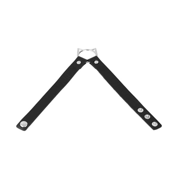 Justerbar PU-lær Choker Punk Gothic Choker Halloween kostymetilbehør for kvinner Jenter Svart