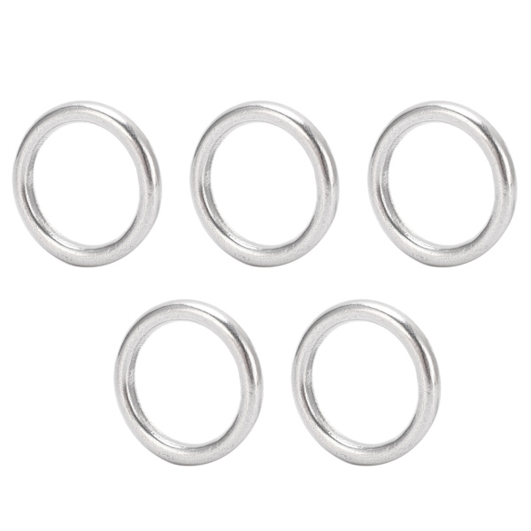 5 kpl hitsattu O-rengas ruostumaton teräs merikvaliteetti pyöreä rengas purjehdukseen sukellukseen matkatavaroiden 4x20 mm