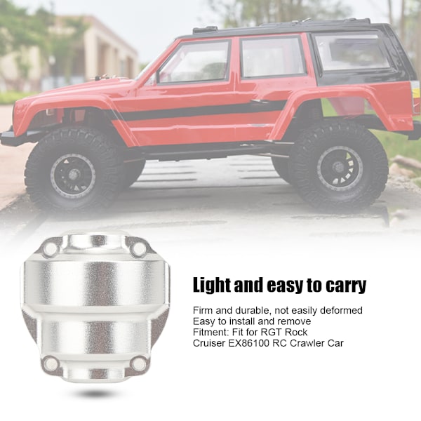Axelskydd i aluminiumlegering för RGT Rock Cruiser EX86100 RC Crawler Car Silver