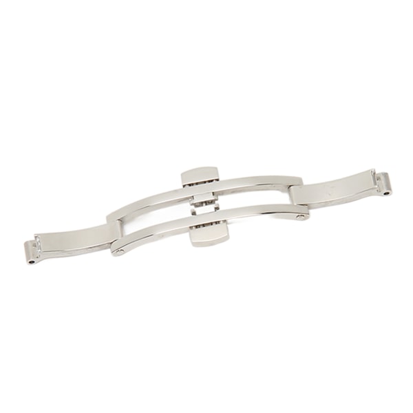 Klokkerem i rustfritt stål Spenne trykknapp Foldbar spenne Reservedeler for stålklokkerem 4 X 17 mm