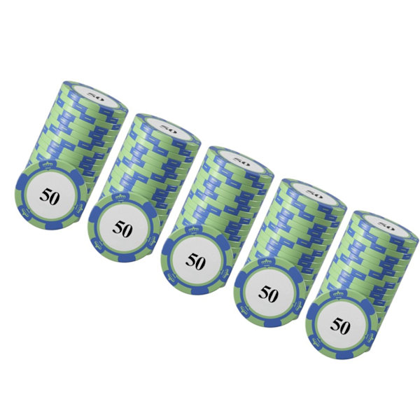 20 kpl Pokeri-sirusetti Selkeät suuret numerot Ammattimaiset pelimerkit lautapeleille 50