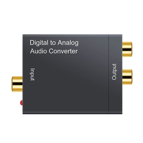 Digital till analog ljudomvandlare 32 44.1 48 96 Khz, Dac Digital Spdif Coaxial Optical Convert to L/r Rca, Toslink Optical