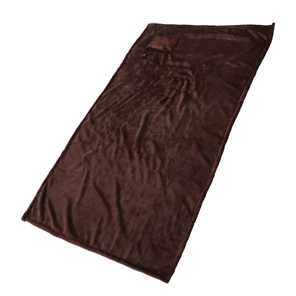 Elektrisk oppvarmet teppe Lite 5V Rask oppvarming Tykk flanell Elektrisk teppe Kaffe 140x80cm / 55.1x31.5in