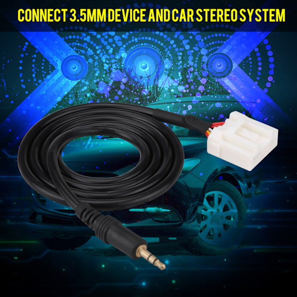3,5 MM AUX Audio Input Radio MP3-afspiller Mobiltelefon Indgangsadapterkabel til Mazda 3/6