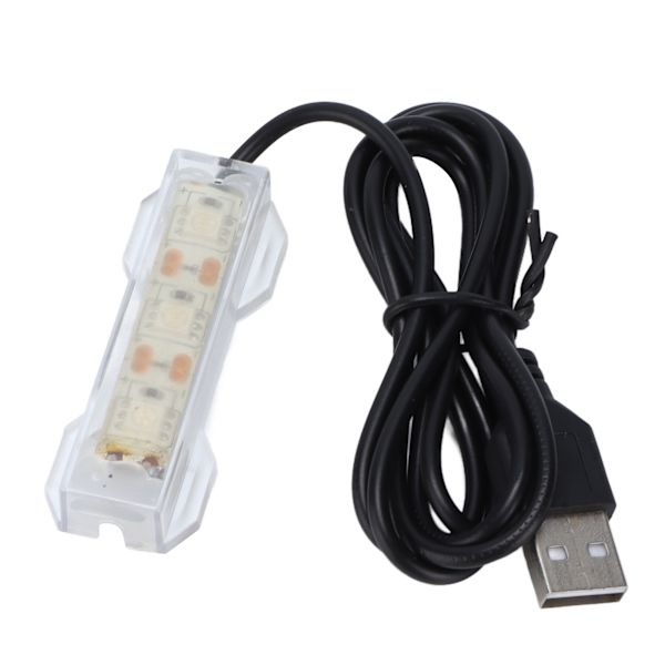 Akvariebelysning USB Opladning Plast Fiskekum LED-lys til Vandplanter LandskabBlå