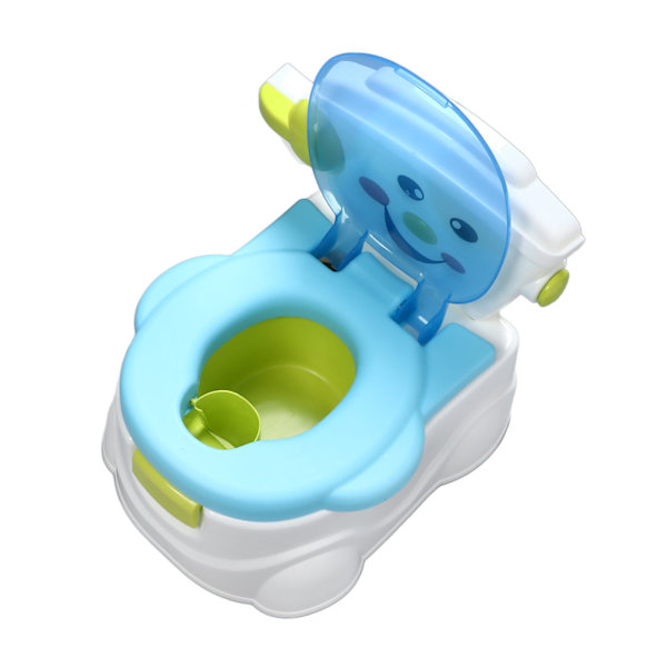 Børne Pottetræning Toilet Ergonomisk Komfortabel Sød Småbørns Pottestol til Hjem Blå PP