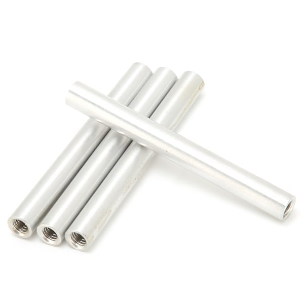 10 st aluminiumlegering kolumn rund invändig gänga distanshållare Fästelement M4x0,7 mm lång 48 mm