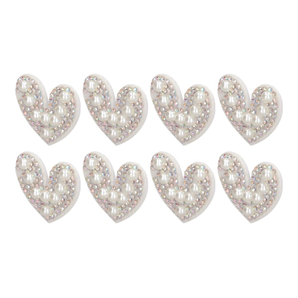 40 stk. Rhinestone Hjerte Applikationer DIY Håndarbejde Smukke Sy På Applikationer til Tøj Reparation Dekoration