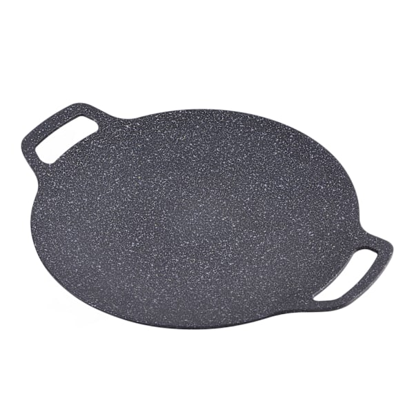 Koreansk Grillpande med Non Stick 6-lags Belægning Rund BBQ Grillpande til Indendørs Madlavning Udendørs Sort 34cm/13,4in