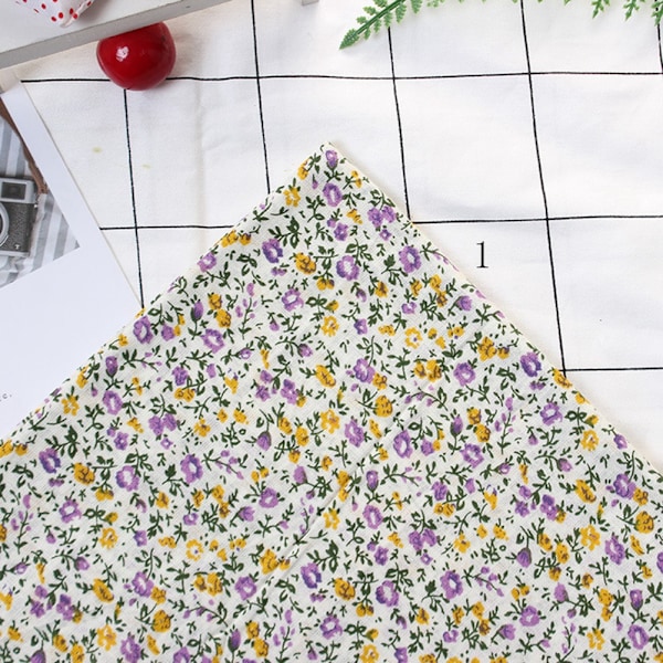 7st 25*25 cm Bomullstyg DIY Assorted Squares Pre Cut Sängkläder Kit Quarters Bundle Purple Dot
