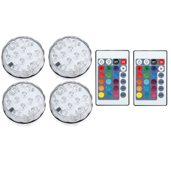RGB-LED-upotusvalot vedenalaiset vedenpitävät valot kaukosäätimellä uima-altaan sisustukseen