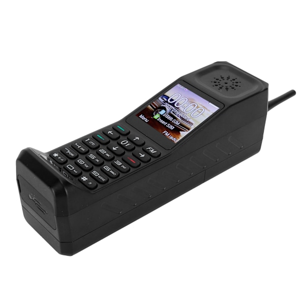 1.54in Skjerm Mobiltelefon 32MB+32MB Dobbel SIM Retro Stil Bar Telefon for Eldre (Svart)