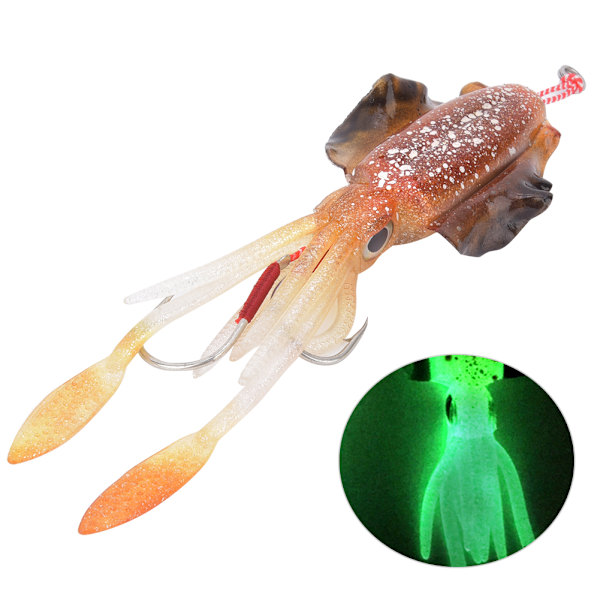 Mjukt Luminous Fiskebete UV Bläckfisk Bläckfiskbete Fiskeutrustning Tillbehör 2#