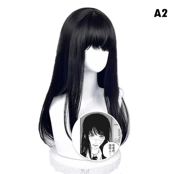 Anime Chainsaw Man Mitaka Asa Cosplay Paryk Asa Mitaka Lang Sort Black One Size