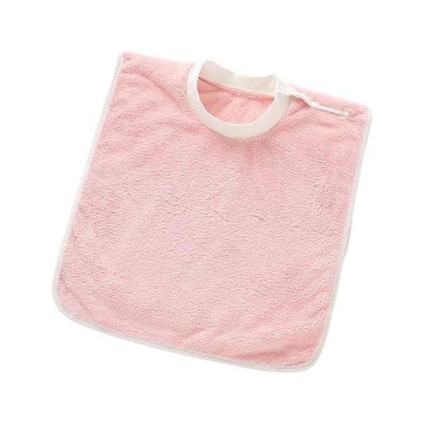 Bavoirs en polaire corail pour bébé, brosse à dents, serviette d'alimentation, tissu de rot, serviette de salive, tablier rose Pink