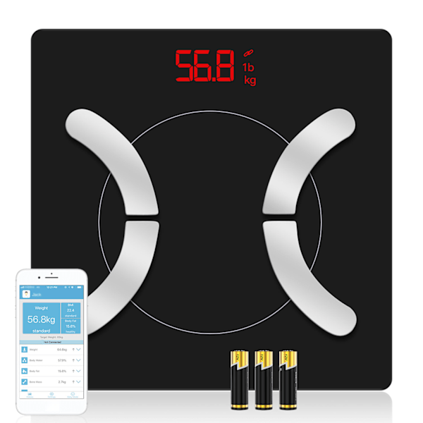 Digital våg Bluetooth LED-skärm Smart Body Fat-våg