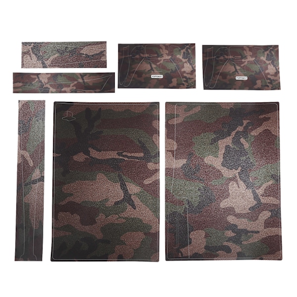 Controller Beskyttelsesklistermærke Spilkonsoll Hud Dekoration Dæksel til PS5 Camouflage Grøn