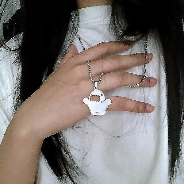 Hip Hop -tyylinen titaaniteräksinen doodle-riipuskaulakoru pareille - Kpop Korean Fashion Jewelry