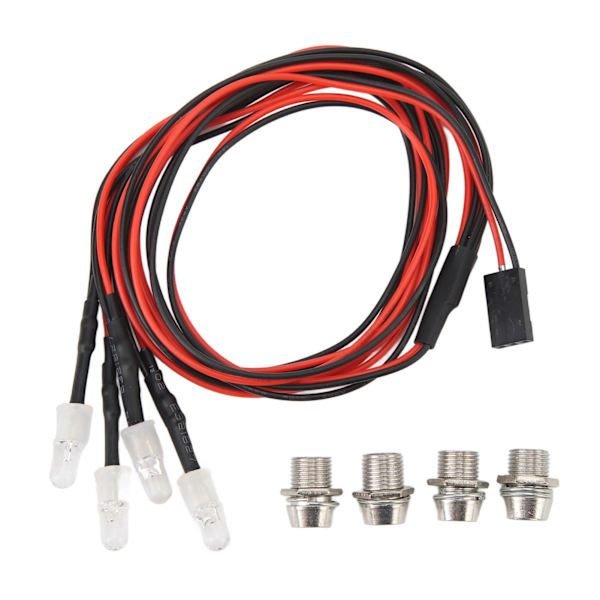 5 kpl RC-auton LED-valokitti 5 mm punaiset LED-helmet Traxxasille, Hsp:lle, Redcatille, Axial Scx10:lle, D90:lle, Hpi RC-autoille