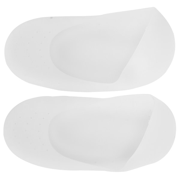 Silikongel fuktgivande strumpor Antisprickbildning Andas halkfri fotvårdsskydd (Vit L för 20,5 x 10 cm 8,1 x 3,9 tum)