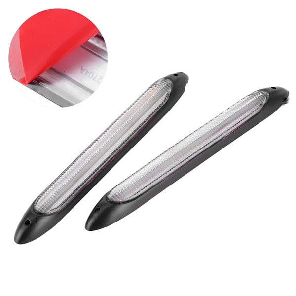 Par LED-dagsljusremsor med blinkersfunktion, vit/gul, vattentät, 15,5 cm / 6,1 tum