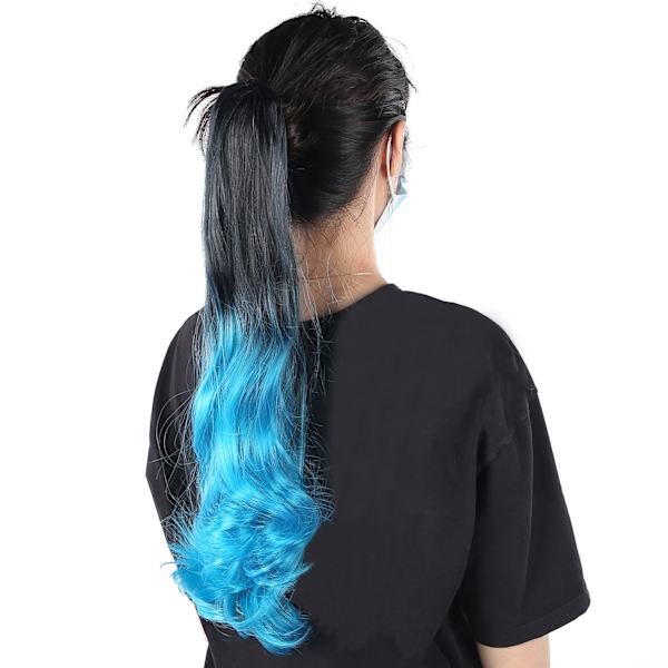 55 cm Curly Claw Clip hästsvans peruk Gradient Fashionabla syntetiska fibrer hästsvans Hårstycke1BT4535