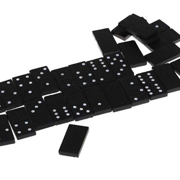 28st/set Trä Domino Block Brädspel Bärbart Resebord Spel Domino Leksaker För Barn Utbildningsleksaker för barn