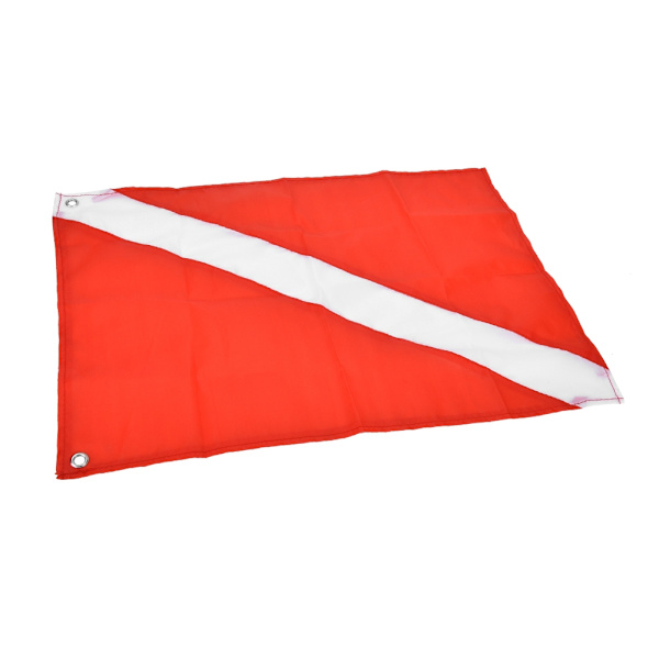 Rød og hvit dykkeflagg sikkerhetssignalmarkør for dykking Snorkling undervannssport (50*60 cm)
