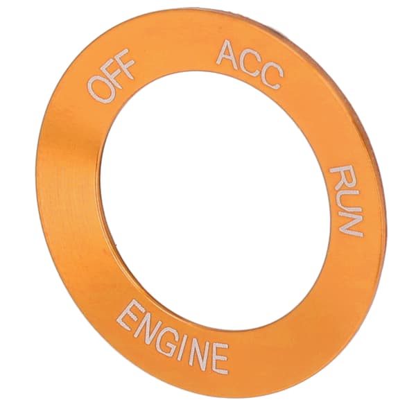 Motorstart Stop-kontakt Ring Aluminium Legering Rustfri Udskiftning til Dodge Challenger 2010‑2021 Orange